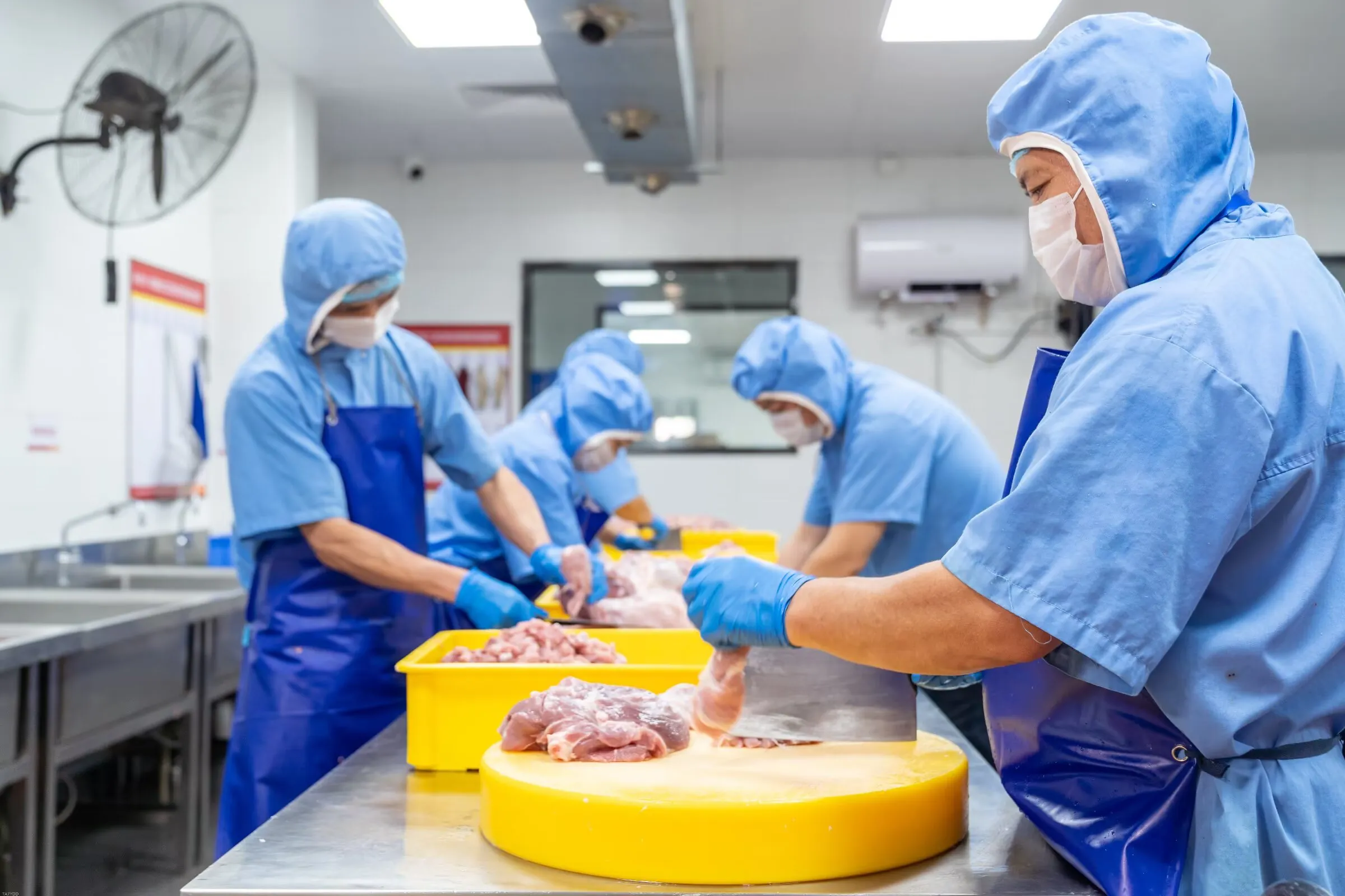 广州禾裕膳中央厨房肉类加工区实景